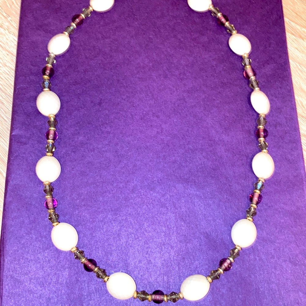 Artisan facetted beard with glass gorgeous necklace